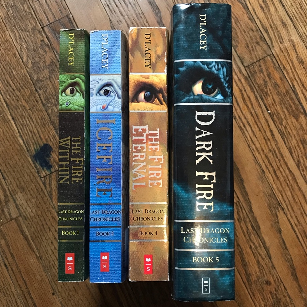 The last dragon chronicles by Chris D’lacey books 1,2,4,5